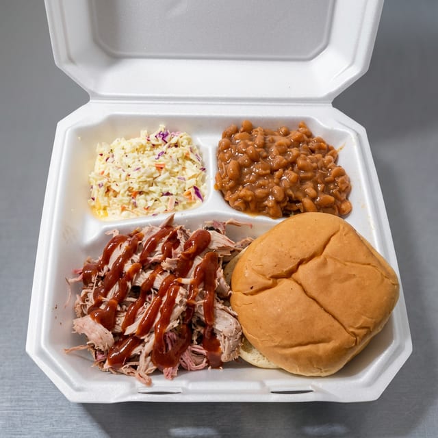 BBQ Plate W/2 Sides.